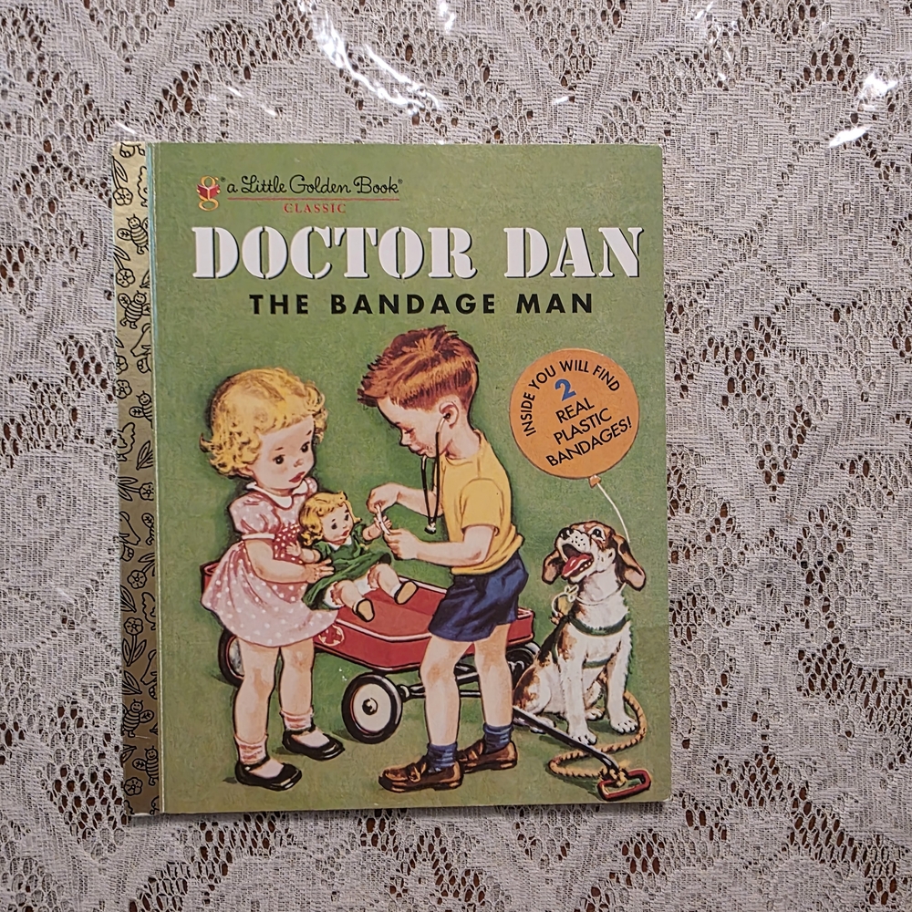 Vintage Little Golden Book Classic Doctor Dan - The Bandage Man